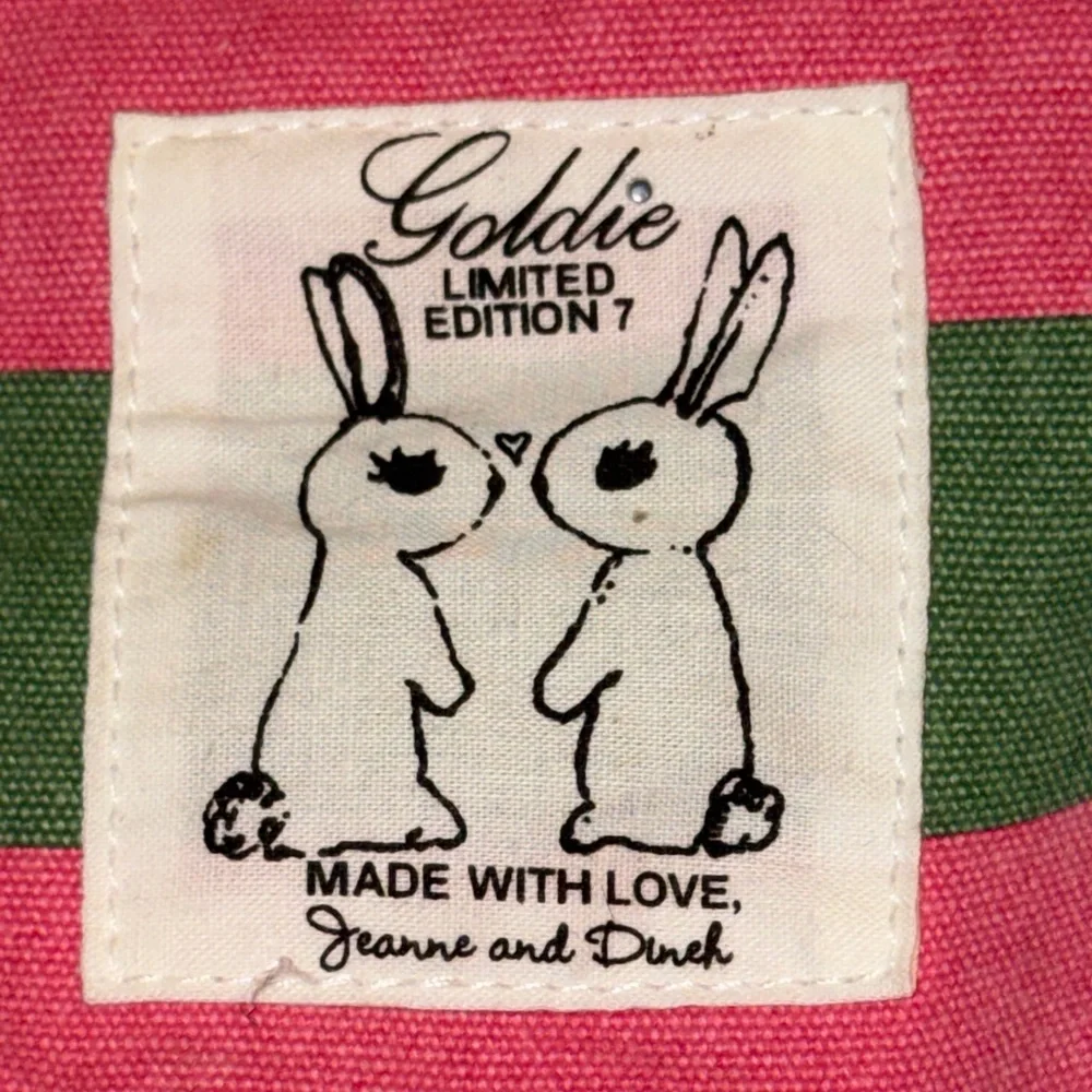 Bath‎ & Body Works Goldie Green and Pink Striped Tote